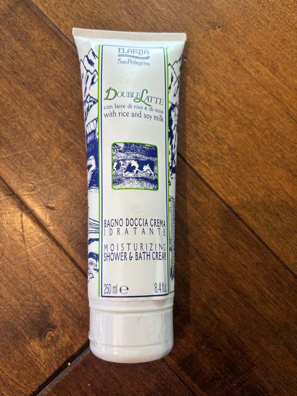 Elaria Double Latte Rice Soy Milk Shower Bath Cream Italy New